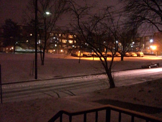 Schnee vor unserer Haustür